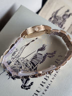 Swiss Rare Engraved Gold Check Dial 26mm Women Wrist Watch The City BU9234