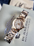 Swiss Rare Engraved Gold Check Dial 26mm Women Wrist Watch The City BU9234