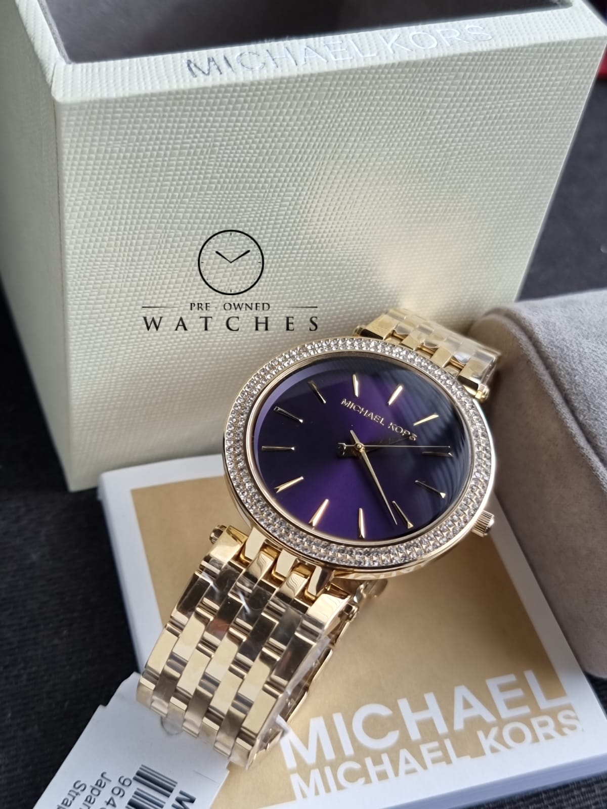 MICHAEL KORS Darci Blue Dial Gold-tone Ladies Watch MK3406