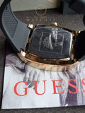 GUESS Mens Black Gold Tone Multi-function Watch GW0500G1