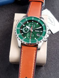 Fossil Dillinger Chronograph Luggage Leather Watch FS5734