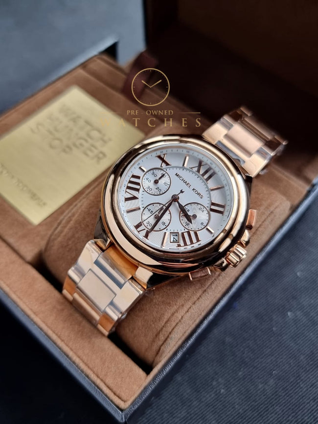 MICHAEL KORS Camille Chronograph White Dial Rose Gold-tone MK5757 Hover Image