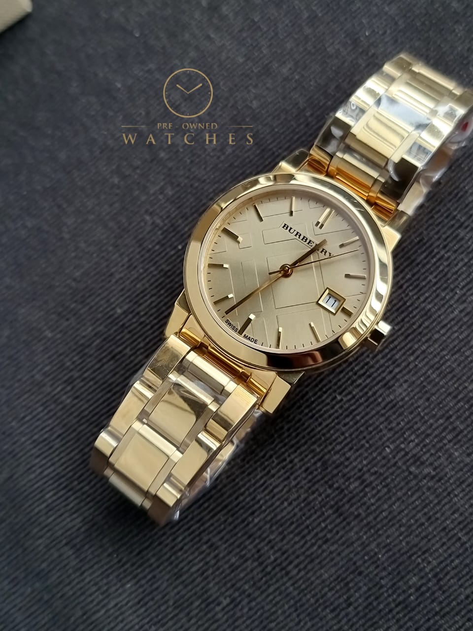 BURBERRY Light Champagne Dial Light Gold-tone Ladies Watch BU9134