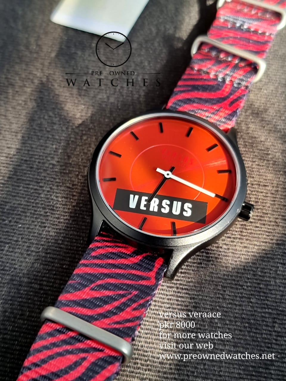 Versus Versace Red Dial 40mm Watch