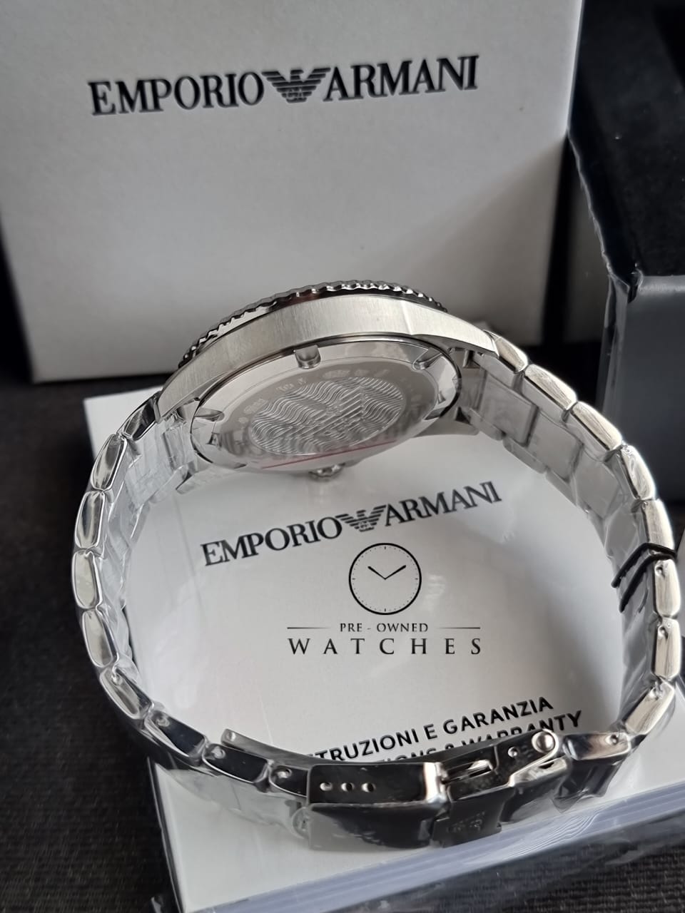 Emporio Armani Blue Dial Stainless Steel Quartz AR11339 Men’s Watch