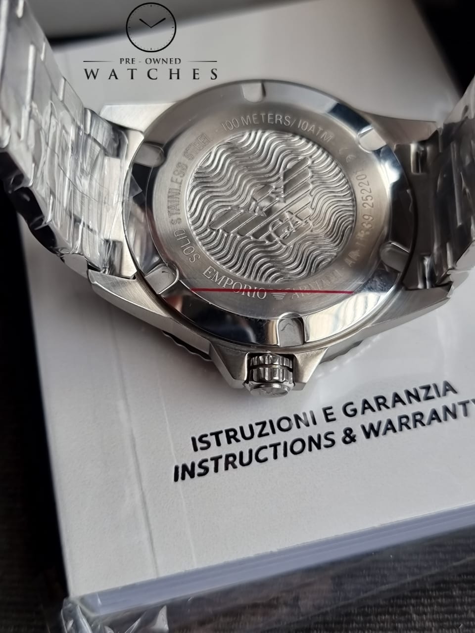 Emporio Armani Blue Dial Stainless Steel Quartz AR11339 Men’s Watch