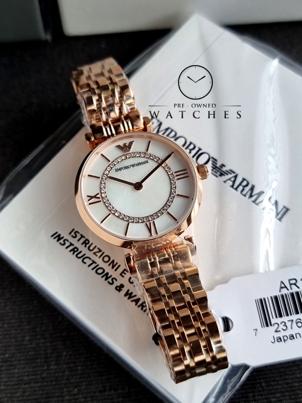 EMPORIO ARMANI Classic Mother of Pearl Dial Ladies Watch AR1909