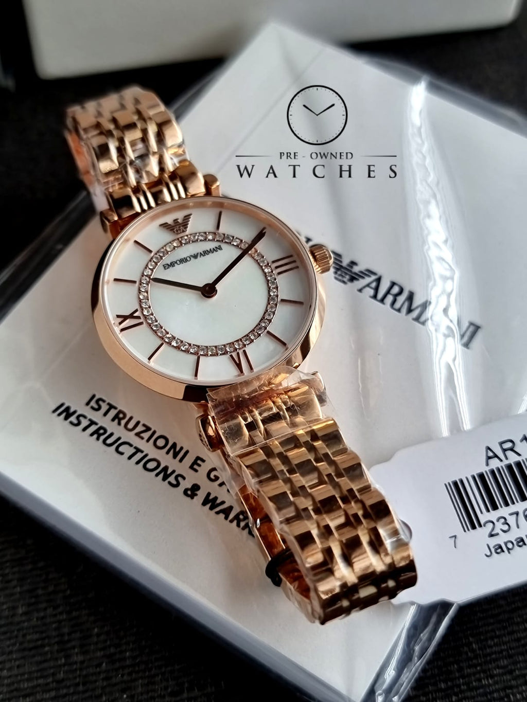 EMPORIO ARMANI Classic Mother of Pearl Dial Ladies Watch AR1909