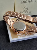 Michael Kors Women’s Quartz Rose Gold Stainless Steel Mother Of Pearl Dial 33mm Watch MK7364