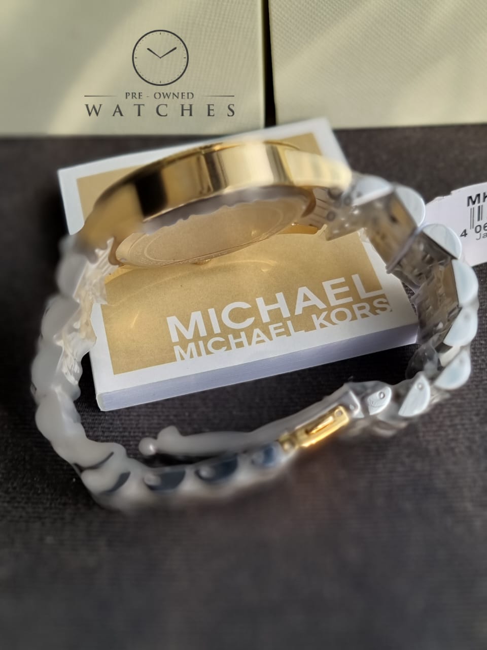 Michael Kors Men’s Quartz Two-tone Stainless Steel Black Dial 43mm Watch MK8954 (WITHOUT TAG)