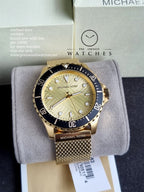 Michael Kors Men’s Quartz Gold Stainless Steel Gold Dial 43mm Watch MK9083