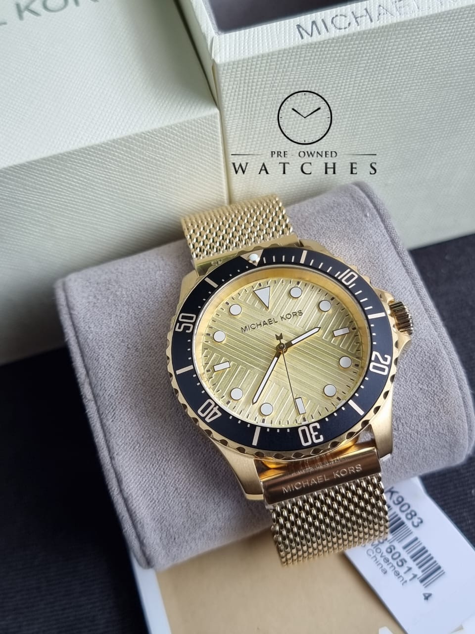 Michael Kors Men’s Quartz Gold Stainless Steel Gold Dial 43mm Watch MK9083