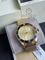 Michael Kors Men’s Quartz Gold Stainless Steel Gold Dial 43mm Watch MK9083