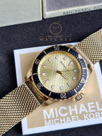 Michael Kors Men’s Quartz Gold Stainless Steel Gold Dial 43mm Watch MK9083