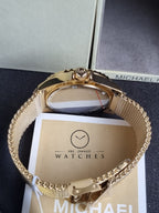 Michael Kors Men’s Quartz Gold Stainless Steel Gold Dial 43mm Watch MK9083