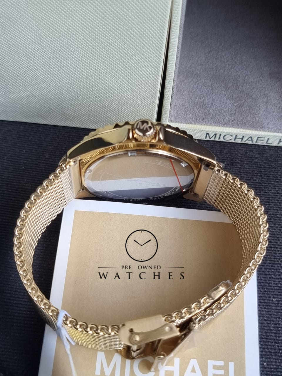 Michael Kors Men’s Quartz Gold Stainless Steel Gold Dial 43mm Watch MK9083