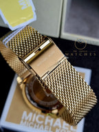 Michael Kors Men’s Quartz Gold Stainless Steel Gold Dial 43mm Watch MK9083