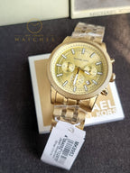 Michael Kors Men’s Quartz Gold Stainless Steel Gold Dial 43mm Watch MK8953