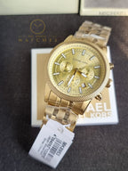 Michael Kors Men’s Quartz Gold Stainless Steel Gold Dial 43mm Watch MK8953