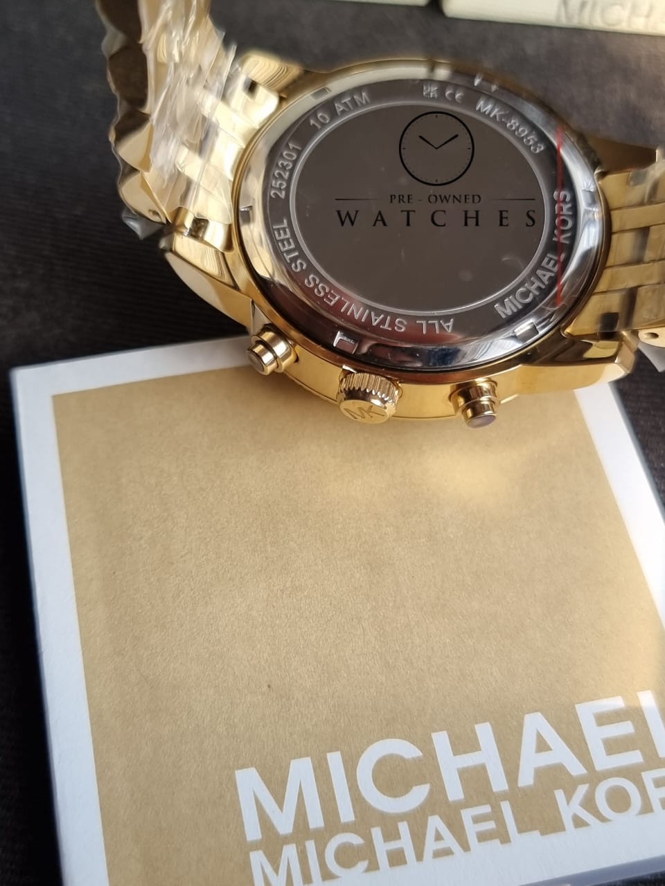 Michael Kors Men’s Quartz Gold Stainless Steel Gold Dial 43mm Watch MK8953