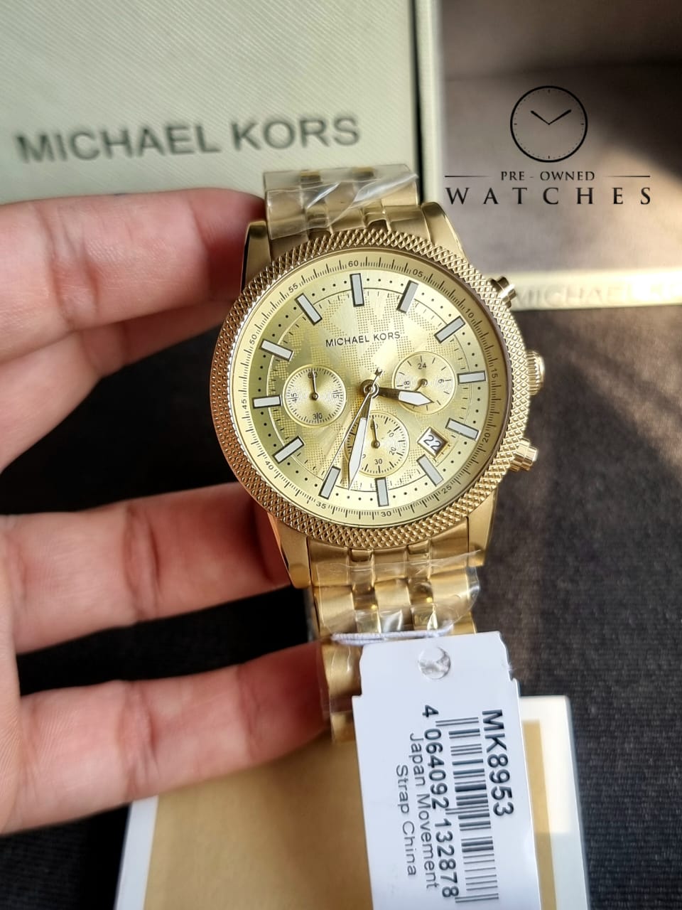 Michael Kors Men's Quartz Gold Stainless Steel Gold Dial 43mm