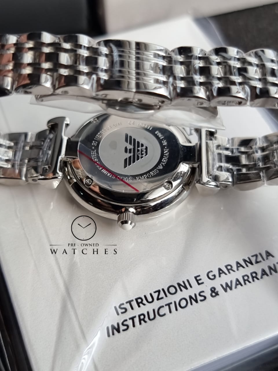 Emporio Armani Women’s Quartz Stainless Steel Mother of pearl Dial 32mm Watch AR1908