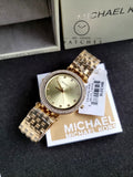 Michael Kors Women’s Stainless Steel Gold Dial 39mm Watch MK3216