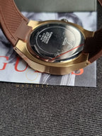 Guess Men’s Quartz Brown Silicone Strap Blue Dial 42mm Watch GW0571G5