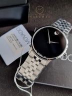 Movado Men’s Quartz Swiss Made Stainless Steel Black Dial 40mm Watch 0607199