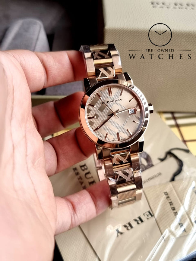 Burberry The City Rose Gold-Tone Ladies Watch BU9146 Hover Image