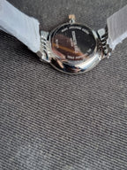 Kenneth Cole Ladies  Blue And White Dial Rose Gold And Silver Chain