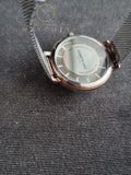 Kenneth Cole Mesh Chain Rose Gold Casing Skeleton Dial