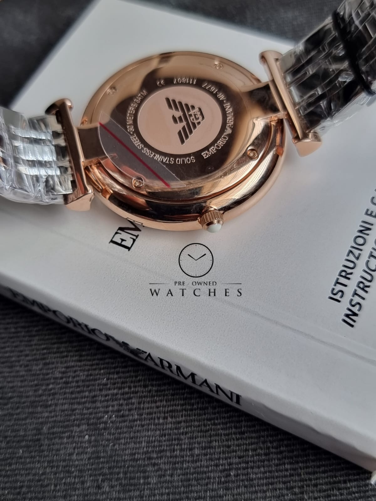 Stainless Steel Gold Plated Armani Watch Emporio Armani Women Rose