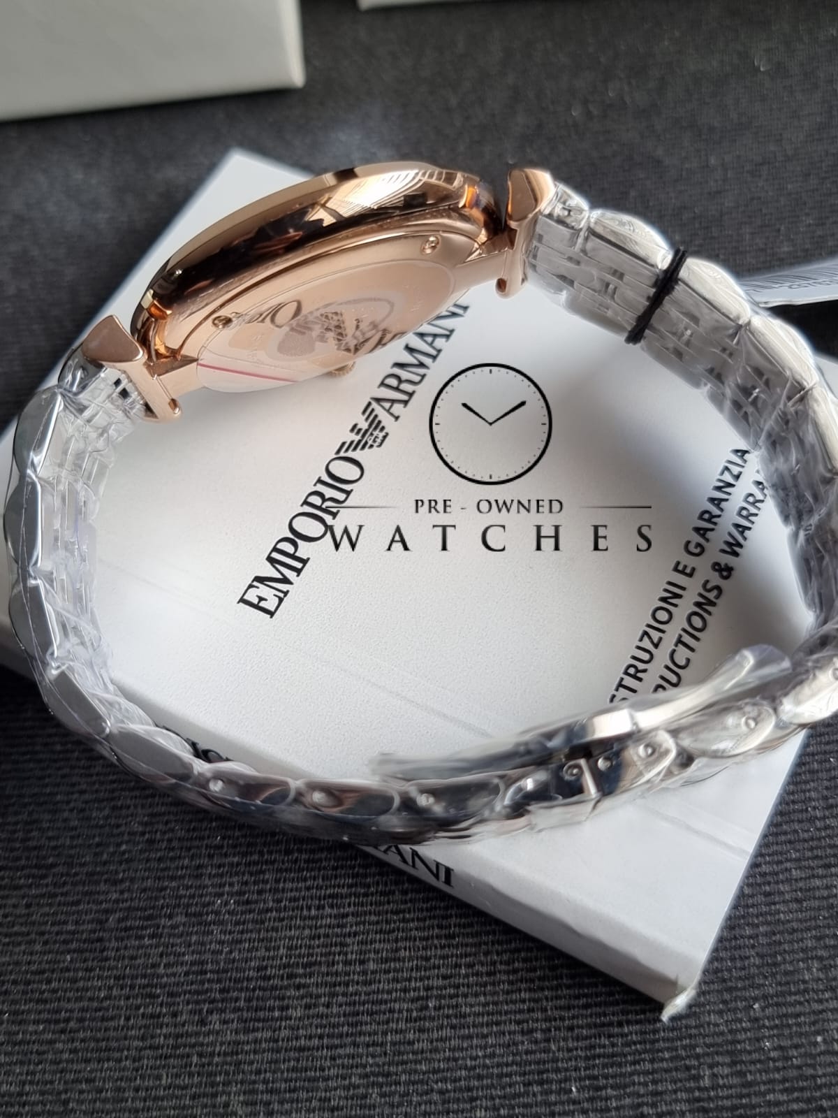 Emporio Armani Gent's Quartz Watch with Stainless-Steel-Plated Strap, Two Tone, 18 (Model: AR1677