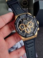 Guess Men’s Quartz Silicone Strap Black Dial 44mm Watch GW0263G1