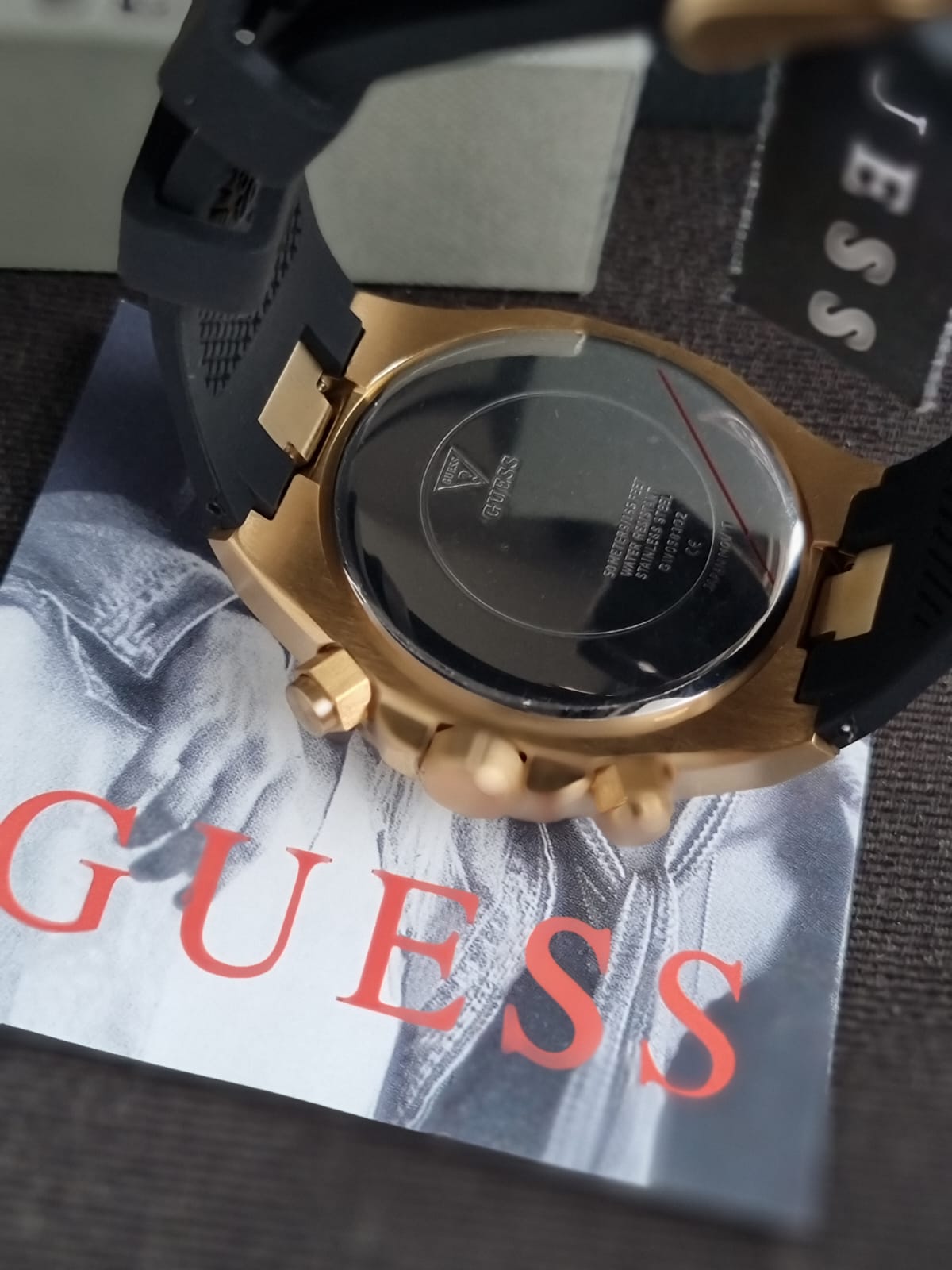 Guess GW0583G2 Empire Black Silicone Mens Watch GW0583G2