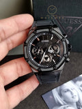 Guess Men’s Quartz Black Silicone Strap Black Dial 44mm Watch GW0263G4