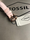 Fossil Women’s Quartz Beige Leather Strap White Follower Dial 36mm Watch ES4671