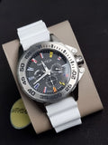 Nautica Gents Watch Gray dial White Rubber strap Quartz Watch