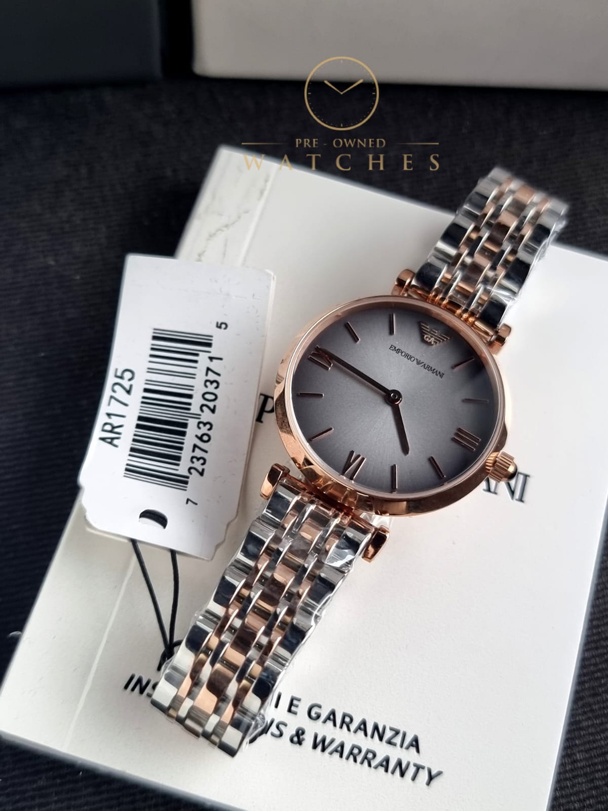 Emporio Armani Women’s Analog Stainless Steel Grey Dial 32mm Watch AR1725