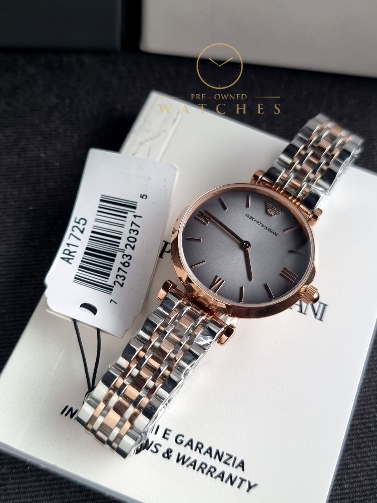 Emporio Armani Women’s Analog Stainless Steel Grey Dial 32mm Watch AR1725