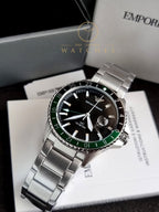 Emporio Armani Men's Dive-Inspired Sports Watch with Stainless Steel, Ceramic, or Silicone Band