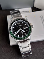 Emporio Armani Men's Dive-Inspired Sports Watch with Stainless Steel, Ceramic, or Silicone Band