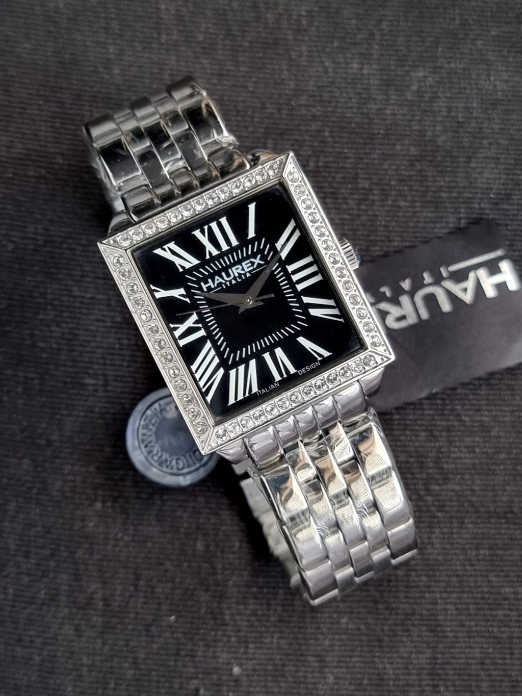 Haurex Ladies Watch Square Black Dial 34mm Dial Watch