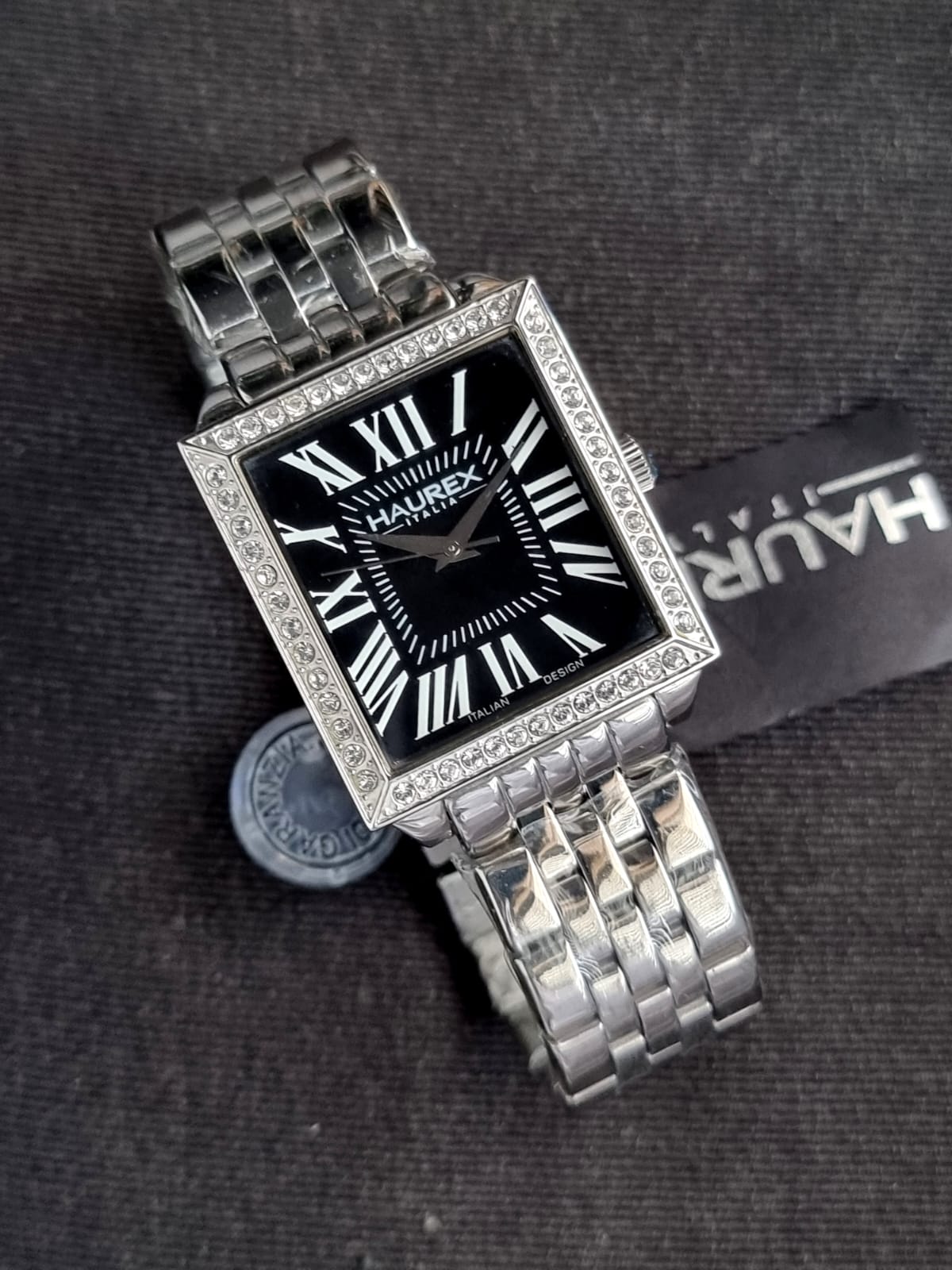 Haurex Ladies Watch Square Black Dial 34mm Dial Watch