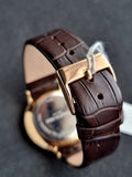 Kenneth Cole Brown Dial 41mm Brown Leather Strap Quartz Watch