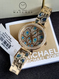 Michael Kors Gold Dial Metal Band Watch - MK3945