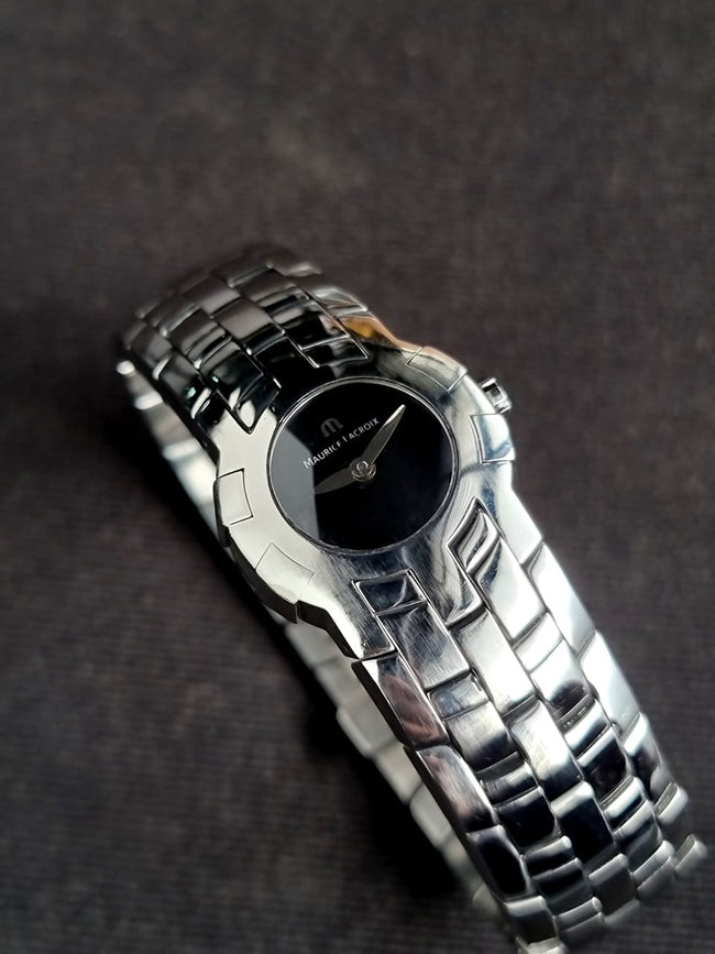 Vintage Maurice Lacroix Intuition 59858 Stainless Steel Quartz Ladies Watch 2048 Hover Image