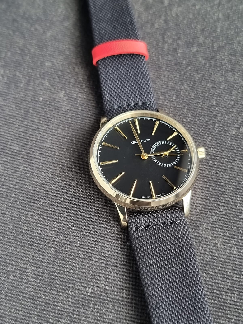 Gant Ladies Watch Rose Gold Casing Black Nato Strap Quartz Watch