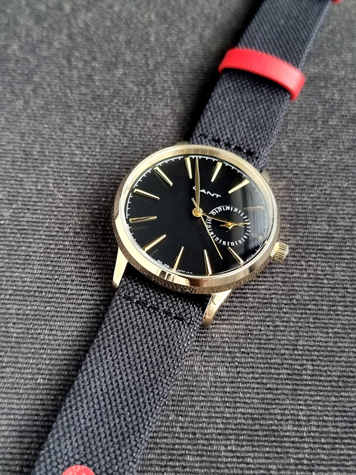 Gant Ladies Watch Rose Gold Casing Black Nato Strap Quartz Watch